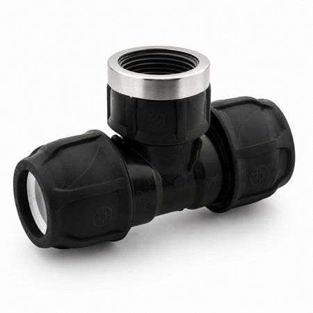 TEE HEMBRA CON ANILLO DE REFUERZO GALVANIZADO