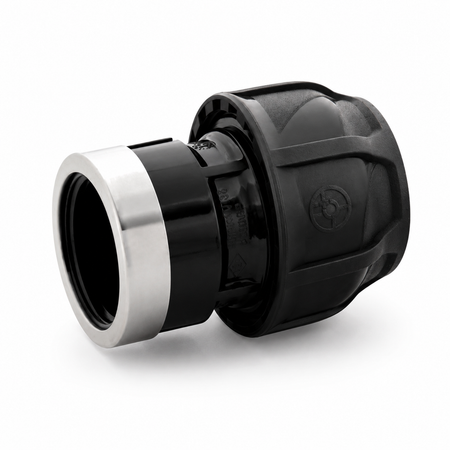 ADAPTADOR HEMBRA CON ANILLO DE REFUERZO GALVANIZADO